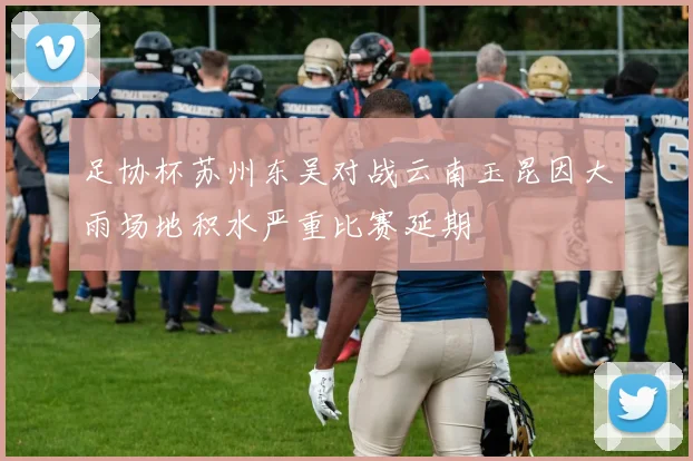 足协杯苏州东吴对战云南玉昆因大雨场地积水严重比赛延期